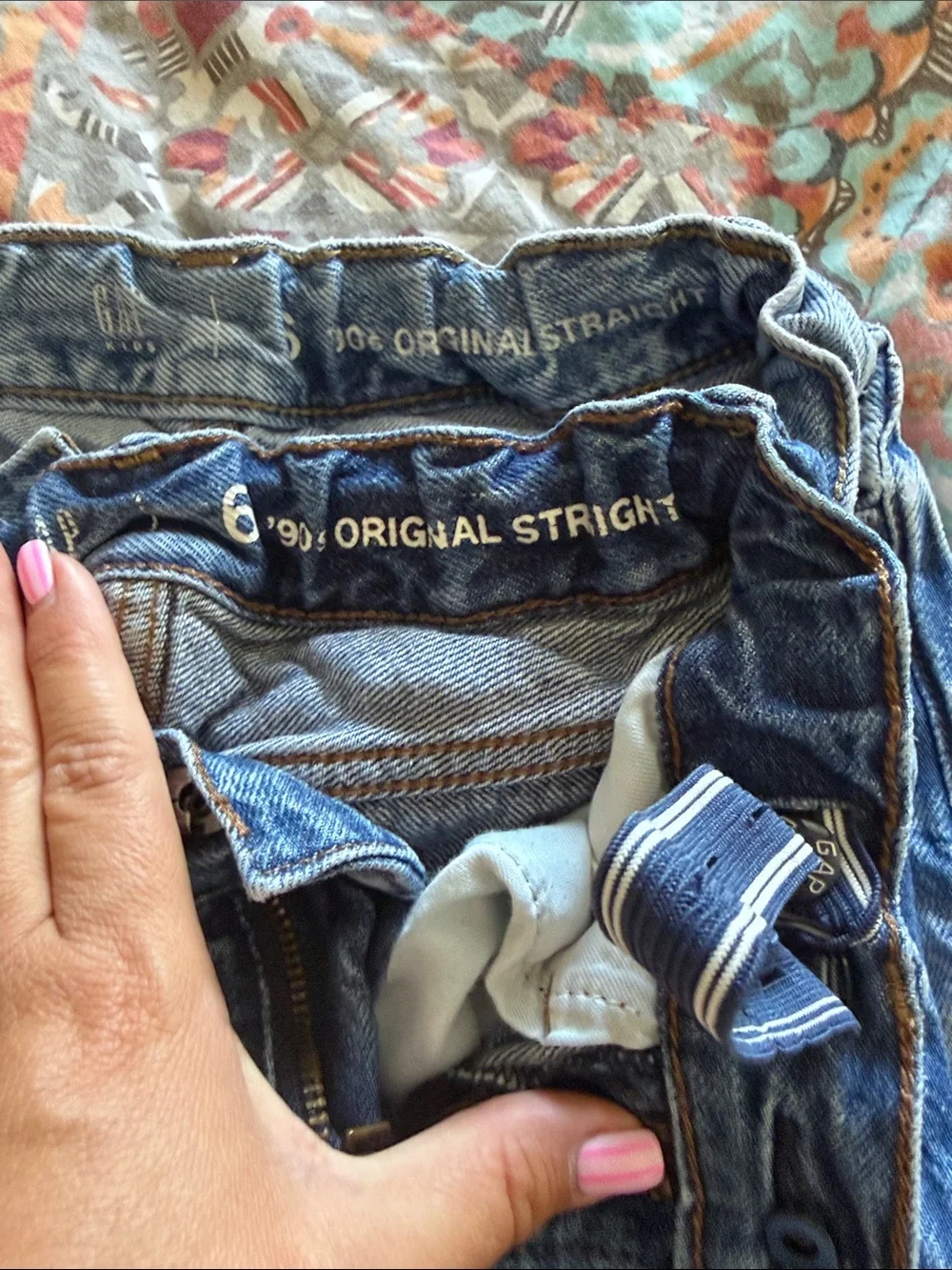 Gap kids jeans, light and medium wash